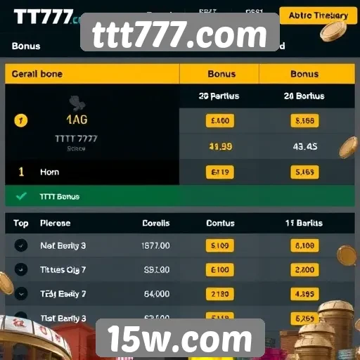 Comparação de bônus oferecidos por ttt777 e concorrentes